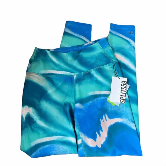 SPLITS59 Bardot 7/8 High Waist Leggings Tidal - Picture 5 of 6